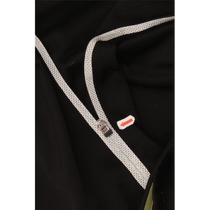 Fila Mens Zip Hoodie Sweater Large Black Polyester image 3