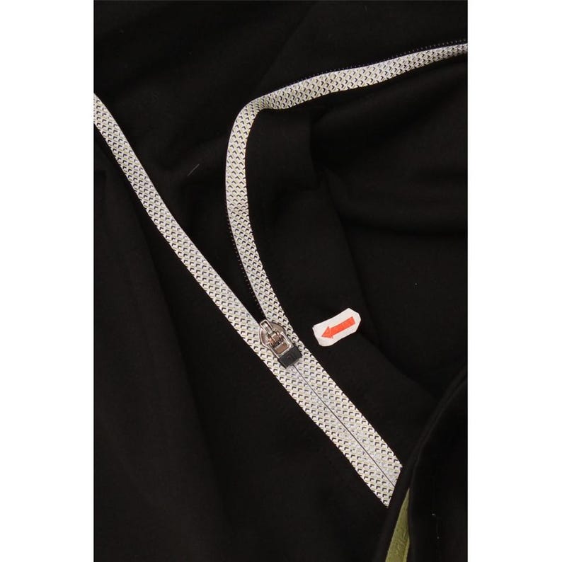 Fila Mens Zip Hoodie Sweater Large Black Polyester image 3