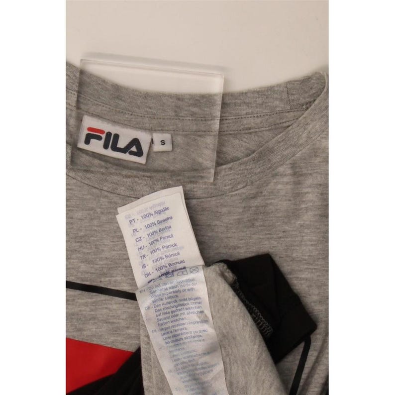 Fila womens oversized graphic t-shirt dress UK 10 small grey colourblock image 3