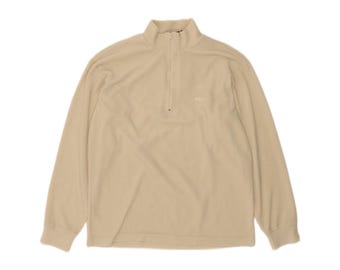 Jersey polar Fila para hombre con cremallera en el cuello, talla IT 52, color beige.