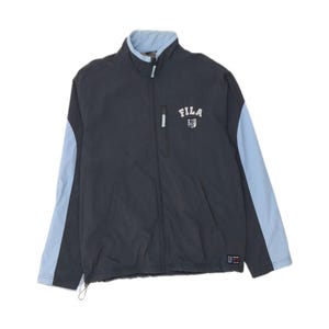 Chaqueta deportiva Fila para hombre, talla XL, color azul marino, poliéster con bloques de color imagen 2