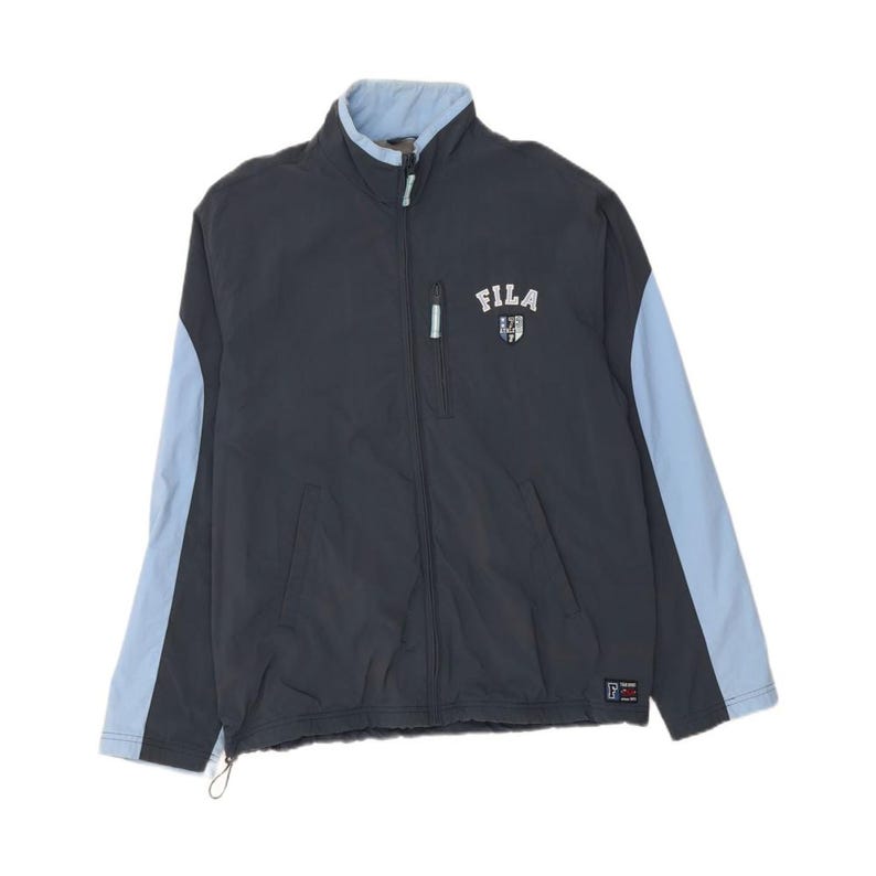 Chaqueta deportiva Fila para hombre, talla XL, color azul marino, poliéster con bloques de color imagen 2