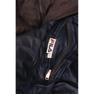 Fila Mens Hooded Reversible Padded Jacket UK 40 Large Navy Blue Colourblock image 5