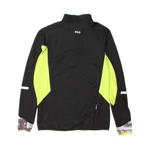 Chándal Fila para hombre con cuello con cremallera y bloques de color negro, talla grande imagen 2