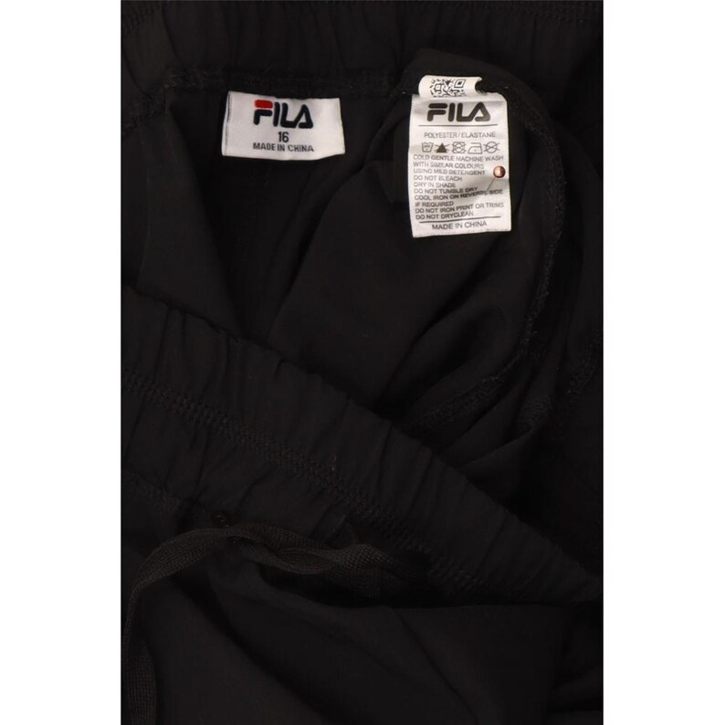 Fila womens tracksuit trousers joggers UK 16 large black polyester image 3