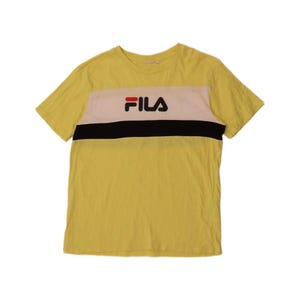 Camiseta gráfica Fila para hombre, algodón, color amarillo medio y bloques de color imagen 1