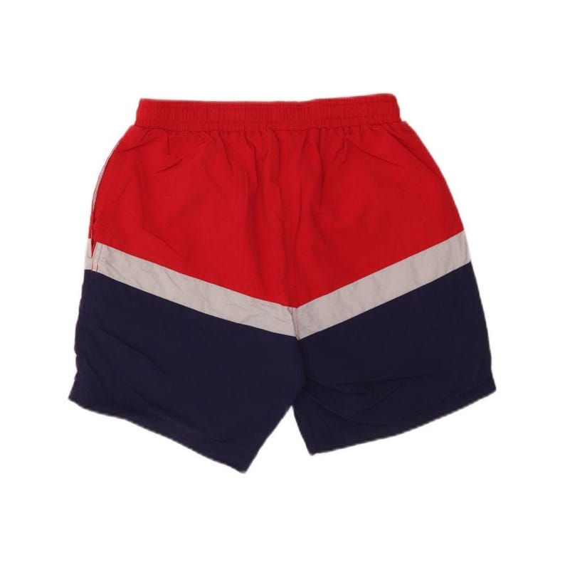 Pantalones cortos deportivos Fila para hombre, talla pequeña, color rojo, bloques de color, poliéster. imagen 2