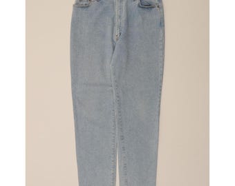 Jeans vintage da donna affusolati IT 42 media W32 L27 blu cotone