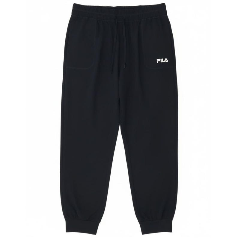 Fila Womens Tracksuit Trousers Joggers UK 12 Medium Navy Blue Polyester image 1