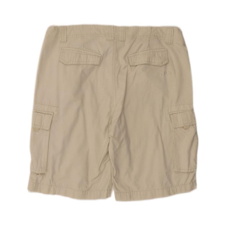 Fila Mens Cargo Shorts Large W34 Off White Cotton image 4