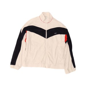 Fila womens tracksuit top jacket IT 46 large white colourblock cotton image 1