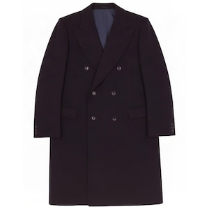 Vintage Mens Double Breasted Coat IT 54 XL Navy Blue
