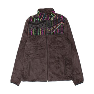 Chaqueta polar Fila para mujer, talla UK 14 mediana, color gris, patchwork de poliéster.