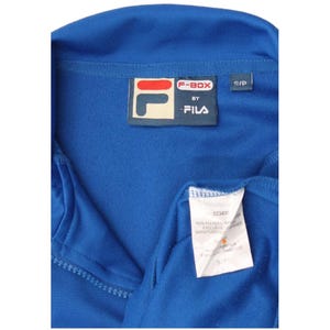 Chaqueta deportiva Fila para hombre, con gráficos en azul, pequeña, de poliéster y bloques de color. imagen 3