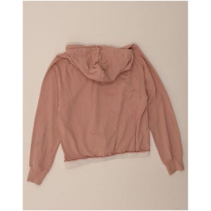 Fila Womens Oversized Hoodie Jumper UK 10 Small Pink Colourblock image 2