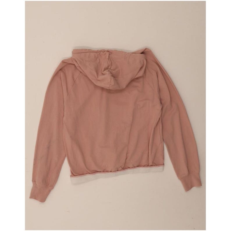 Fila Womens Oversized Hoodie Jumper UK 10 Small Pink Colourblock image 2