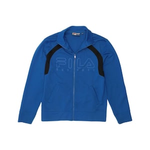 Chaqueta deportiva Fila para hombre, con gráficos en azul, pequeña, de poliéster y bloques de color. imagen 1