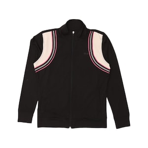 Fila womens tracksuit top jacket UK 16 large black colourblock polyester image 1