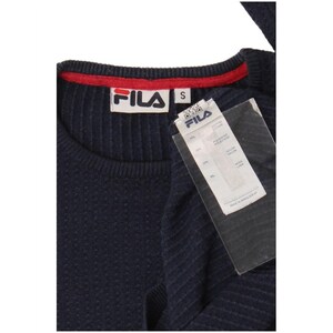 Fila Mens Crew Neck Jumper Sweater Small Navy Blue Cotton image 3