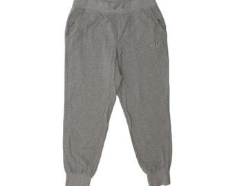 Fila womens tracksuit trousers joggers UK 14 medium  grey cotton
