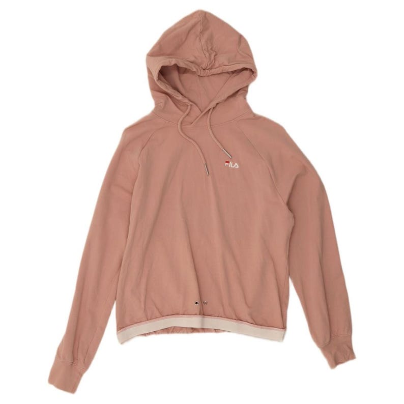 Fila Womens Oversized Hoodie Jumper UK 10 Small Pink Colourblock image 1