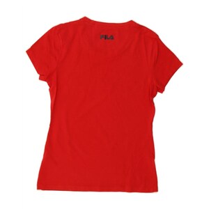Fila womens graphic t-shirt top UK 12 medium red cotton image 2