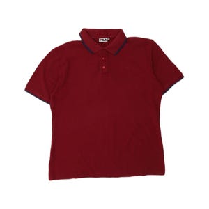 Fila mens polo shirt 2XL red cotton image 1