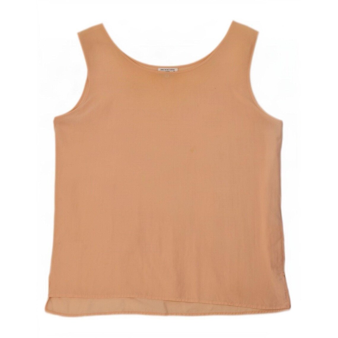 Vintage Womens Sleeveless Oversized Blouse Top UK 18 XL Orange Silk, foto 1 di 4