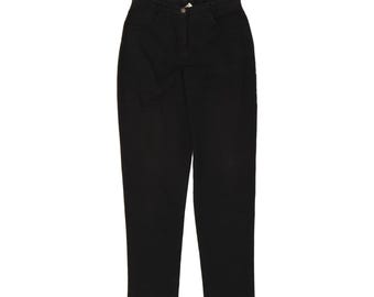 Pantalones vaqueros vintage de hombre, corte cónico, talla UK 14 (mediana), cintura 28 (ancho 30), color negro, algodón.