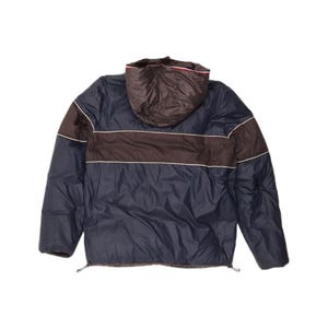 Fila Mens Hooded Reversible Padded Jacket UK 40 Large Navy Blue Colourblock image 2