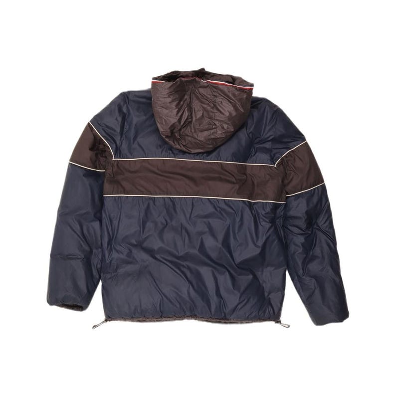 Fila Mens Hooded Reversible Padded Jacket UK 40 Large Navy Blue Colourblock image 2