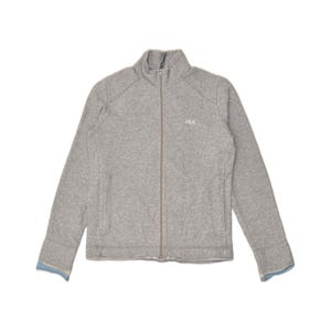 Fila womens tracksuit top jacket UK 14 large grey cotton image 1