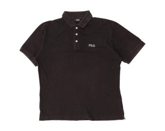 Fila Mens Polo Shirt Medium Black