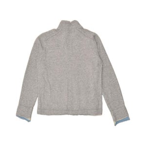 Fila womens tracksuit top jacket UK 14 large grey cotton image 2