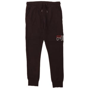 Fila mens graphic tracksuit trousers joggers large black image 1
