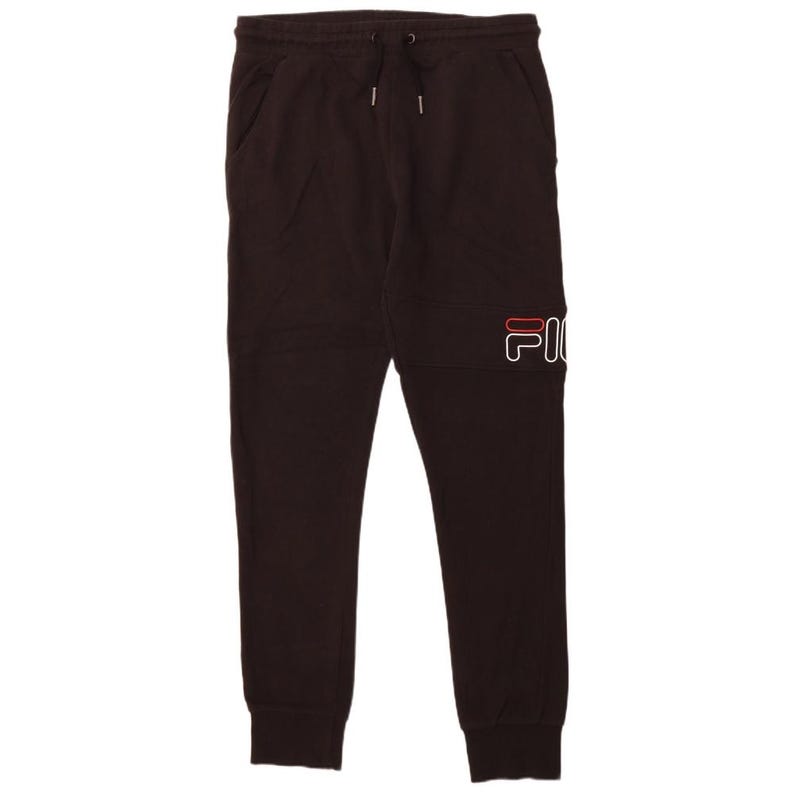 Fila mens graphic tracksuit trousers joggers large black image 1