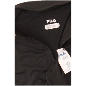 Fila womens tracksuit top jacket UK 16 large black colourblock polyester image 4