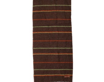 Écharpe rectangulaire Marlboro Classics pour hommes, taille unique, classique en laine à rayures marron