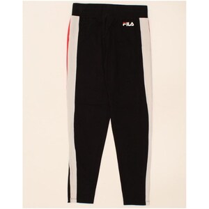 Fila womens tracksuit trousers UK 12 medium black colourblock image 2