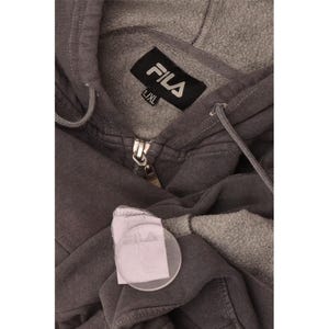 Sudadera con capucha y cremallera para mujer Fila, talla 16 (Reino Unido), gris, algodón imagen 5