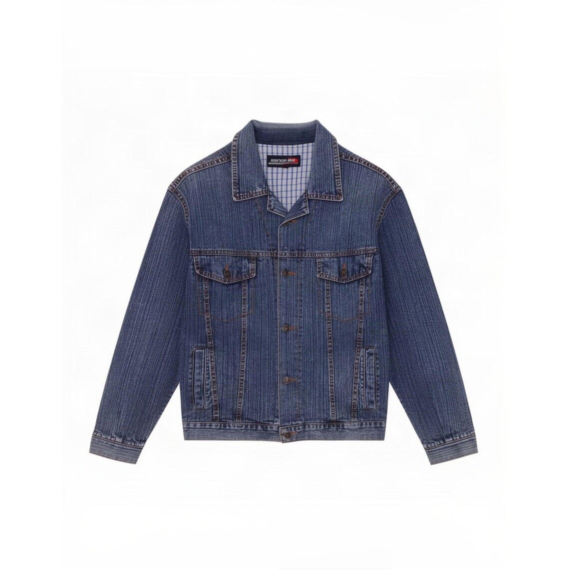 Vintage Mens Denim Jacket UK 38 Medium Blue, foto 1 di 3