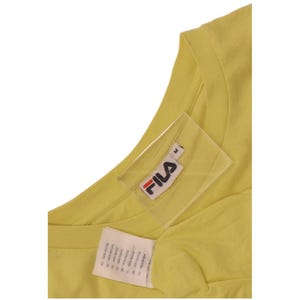 Camiseta gráfica Fila para hombre, algodón, color amarillo medio y bloques de color imagen 4