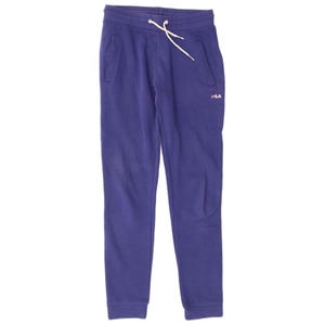 Fila womens tracksuit trousers joggers UK 10 small blue cotton image 1