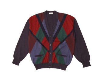 Vintage 60s Dick Van Dyke Cardigan Pumpkin Orange 1960 Mens