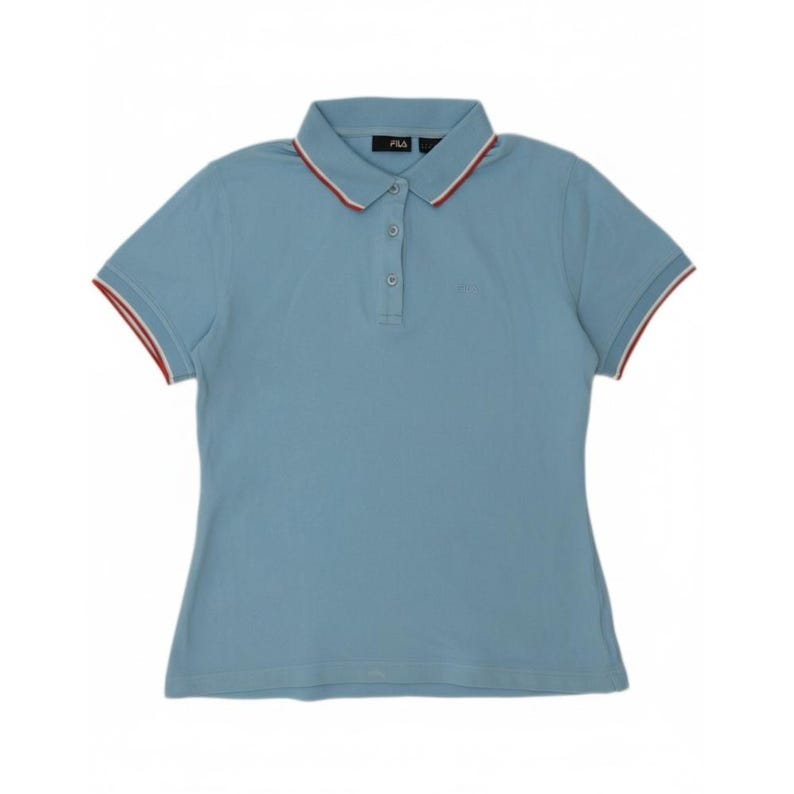 Fila womens polo shirt UK 14 large blue image 1