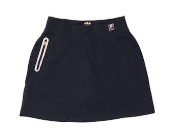 Fila womens tennis skirt UK 14 medium navy blue polyester
