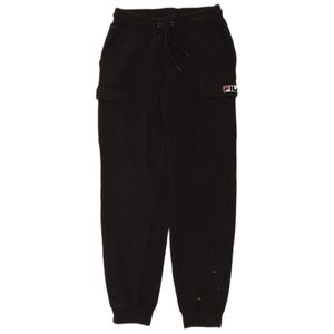 Fila Mens Cargo Tracksuit Trousers Joggers XS Black Cotton image 1