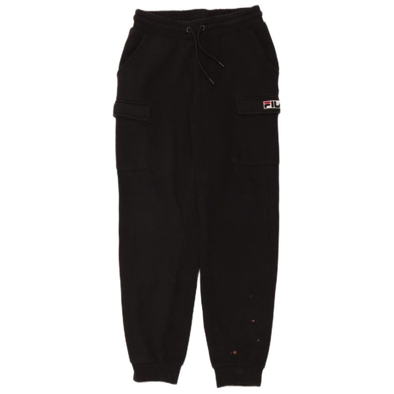 Fila Mens Cargo Tracksuit Trousers Joggers XS Black Cotton image 1
