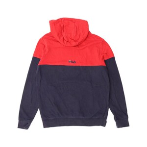 Fila mens hoodie jumper XS navy blue colourblock cotton image 2