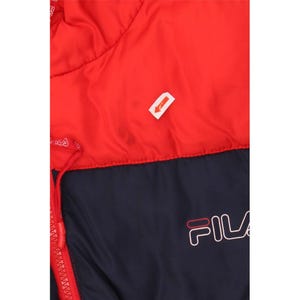 Fila mens graphic hooded padded jacket UK 38 medium red colourblock image 4